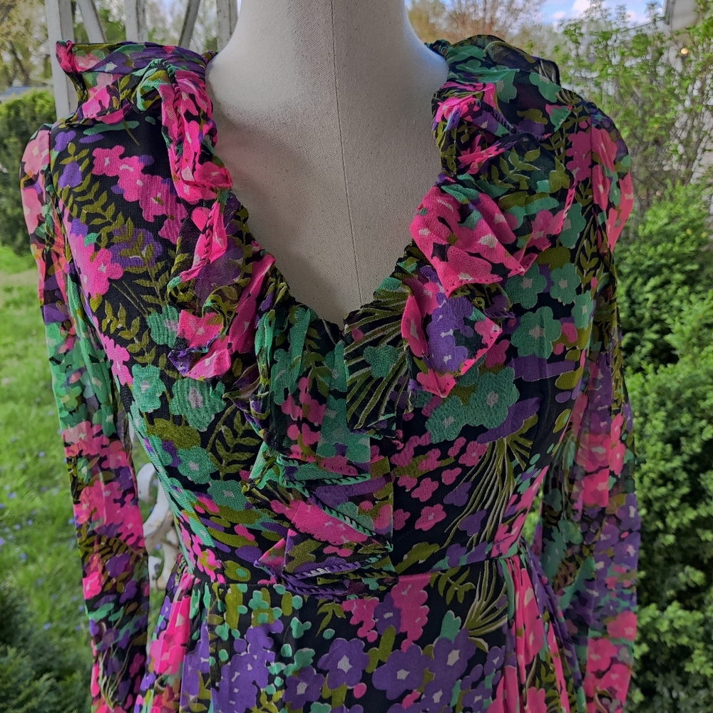 ð¥BLACK FRIDAY BOGO FREE EVERYTHINGð¥ 70s Vintage Long Sleeve Floral Maxi - Picture 13 of 16